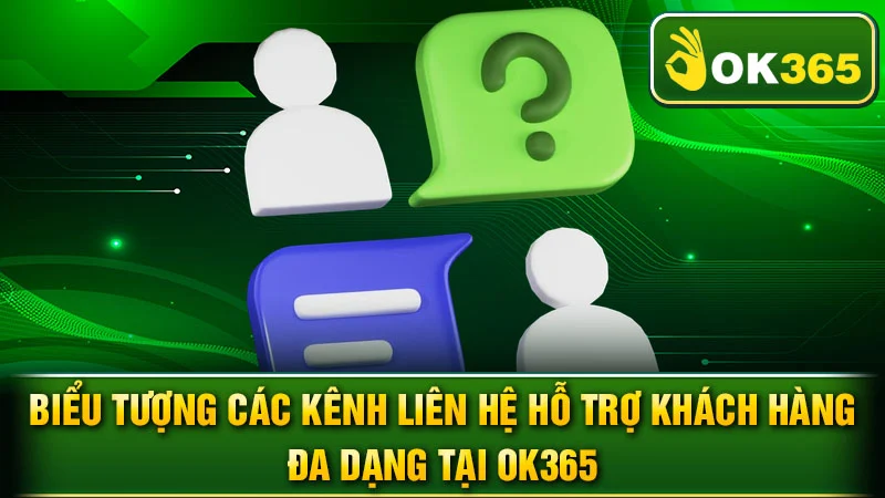 Biểu tượng các kênh liên hệ hỗ trợ khách hàng đa dạng tại OK365.